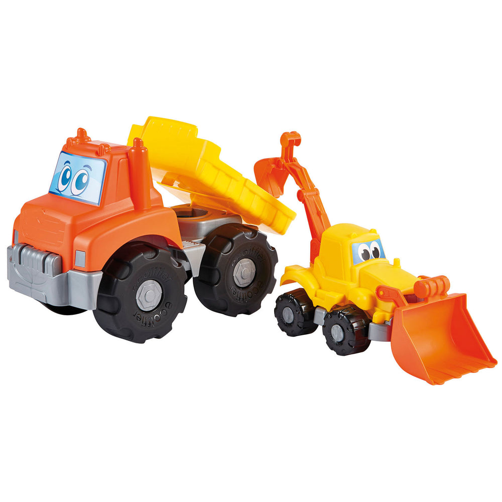 Ecoiffier kipwagen en graafmachine