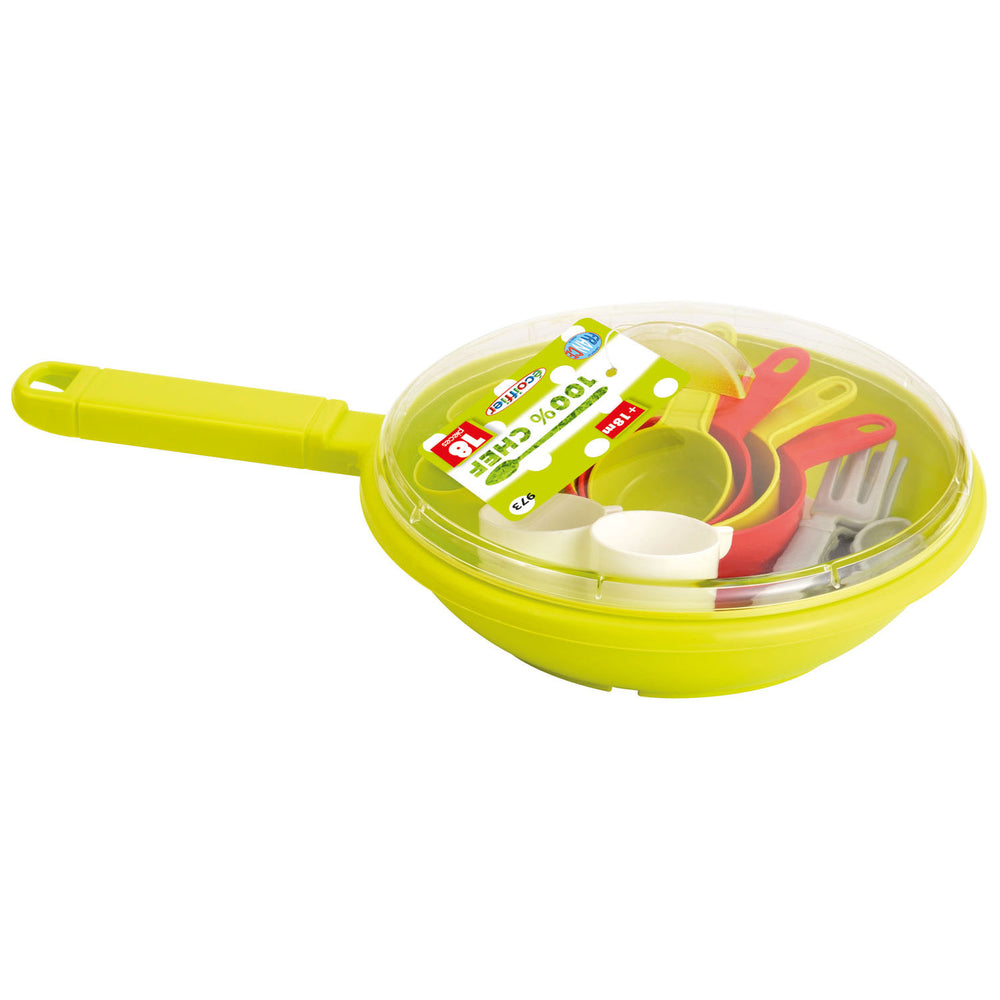 Ecoiffier 100% chef-kokpan met servies