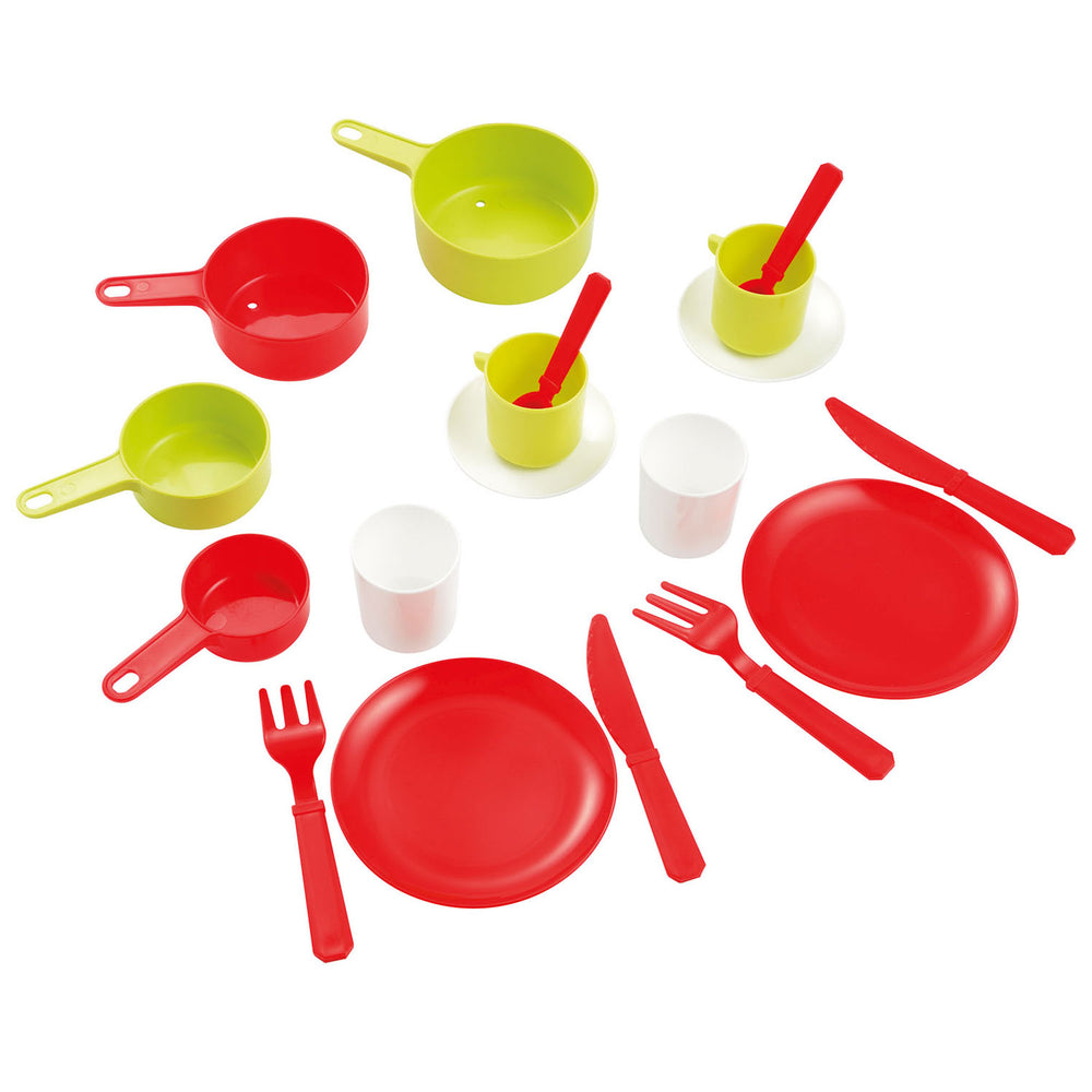 Ecoiffier 100% chef-kokpan met servies