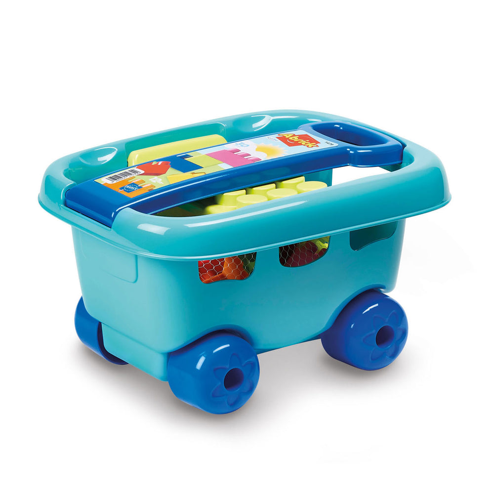 Abrick ecoiffier building blocks in storage trolley - 30 pcs.