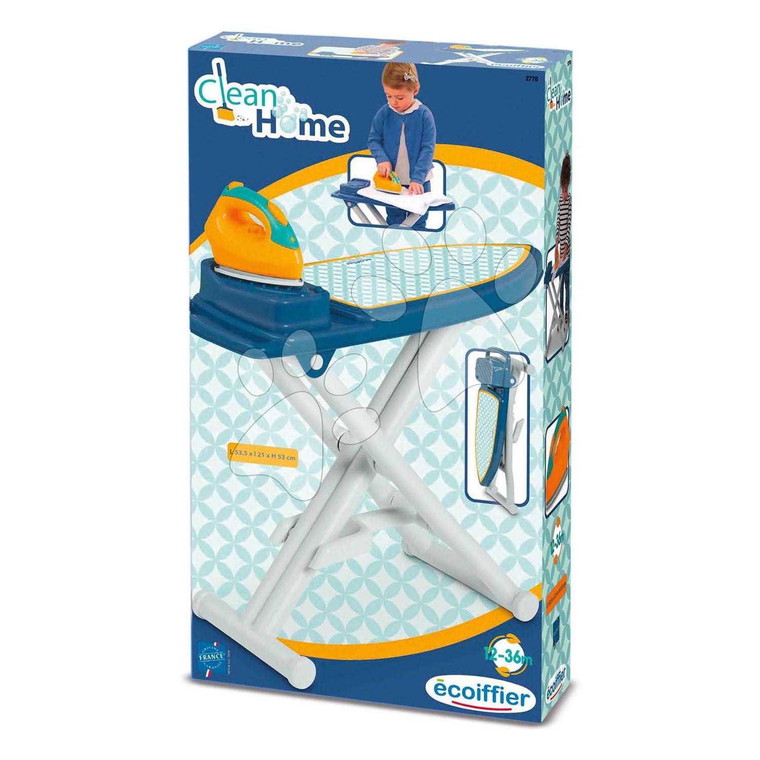 Ecoffier ecoiffier strijkplank met strijkijzer voor kinderen