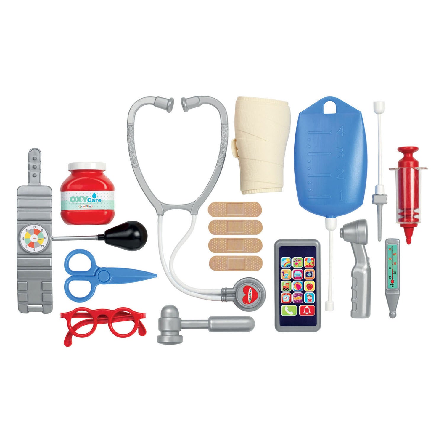 Ecoiffier luxe dokterskoffer, 17dlg.