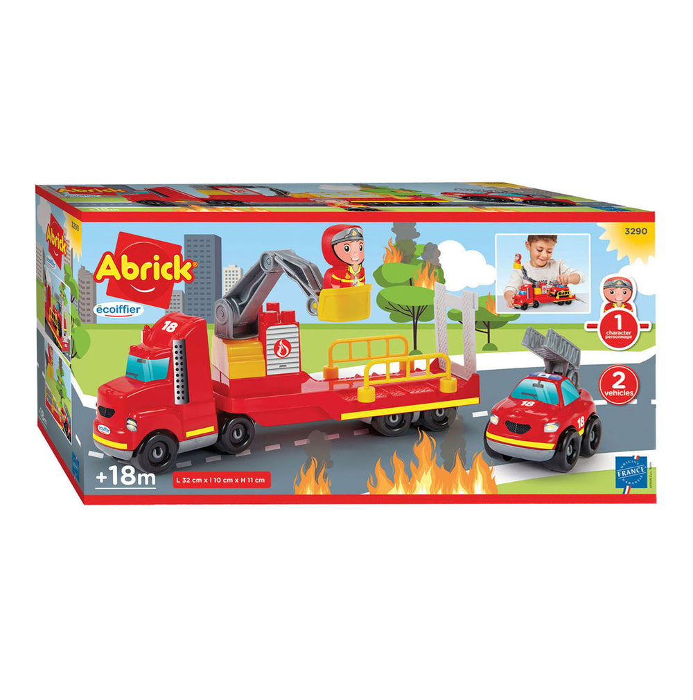 Abrick ecoiffier fire truck with fire car