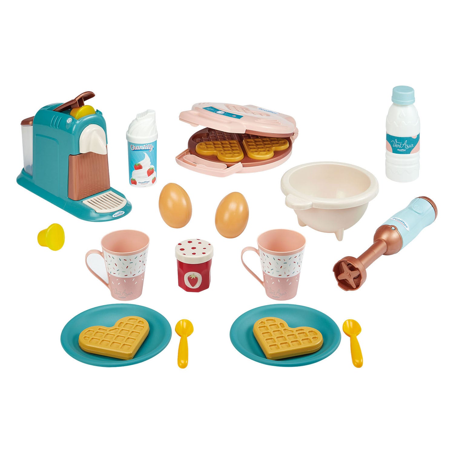 Ecoiffier vert azur koffietijd 3in1 set - 21dlg.