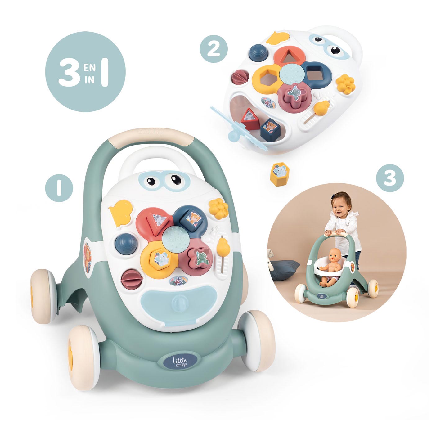 Kleine Smoby Baby Walker, 3-in-1