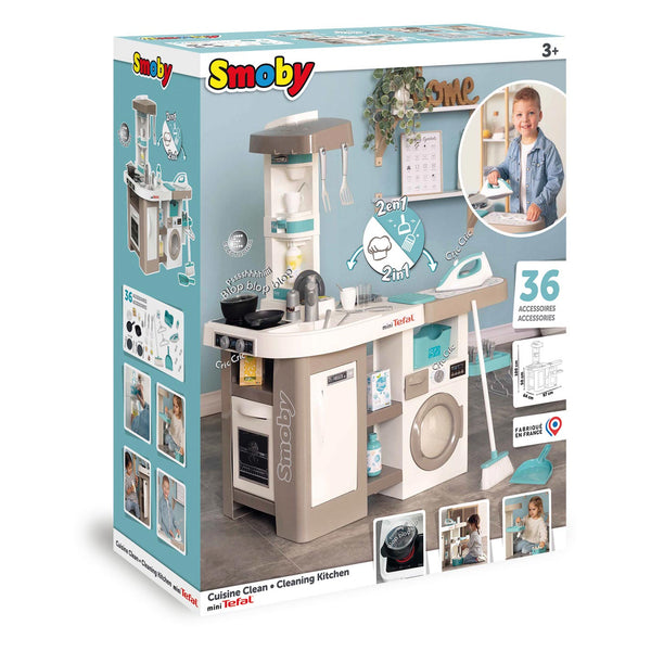 Smoby Tefal Keuken met Huishoudstation 36dlg.