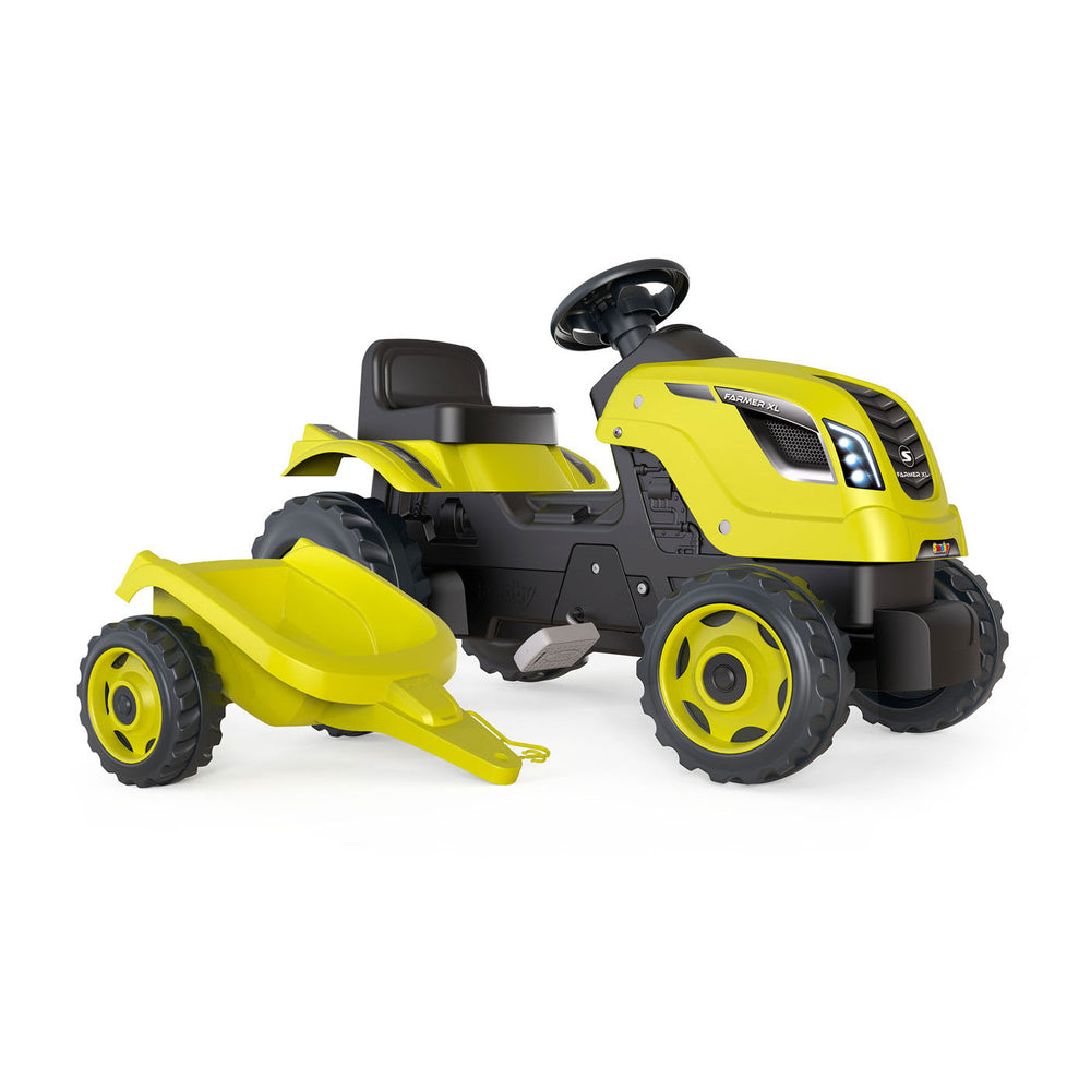 Smoby farmer xl traptractor met trailer groen