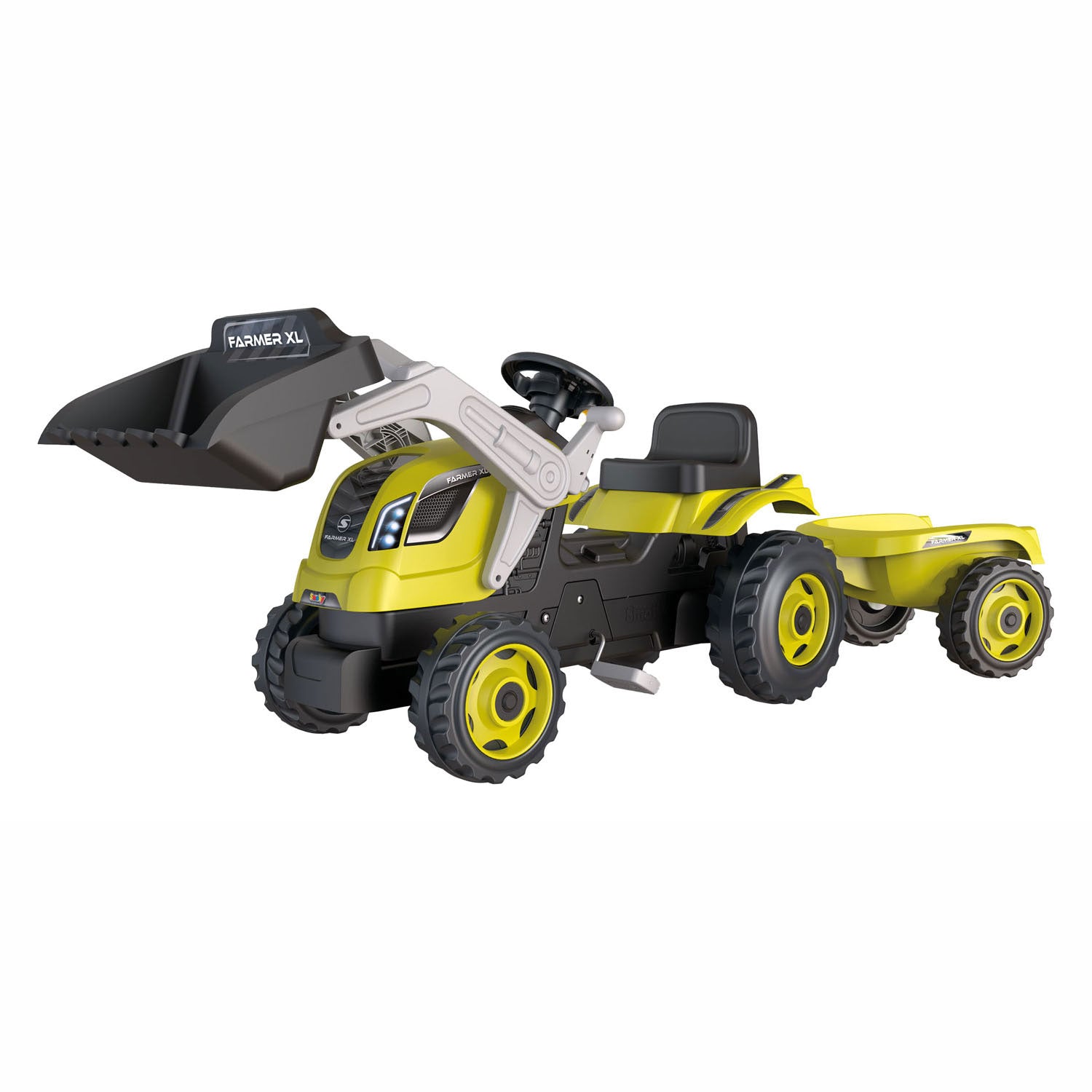 Smoby Boer Max Traptractor met Trailer Groen