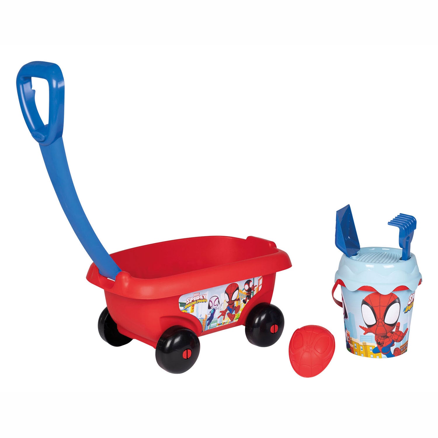 Smoby Green Strandset met Bolderkar Spidey Amazing Friends, 5dlg.