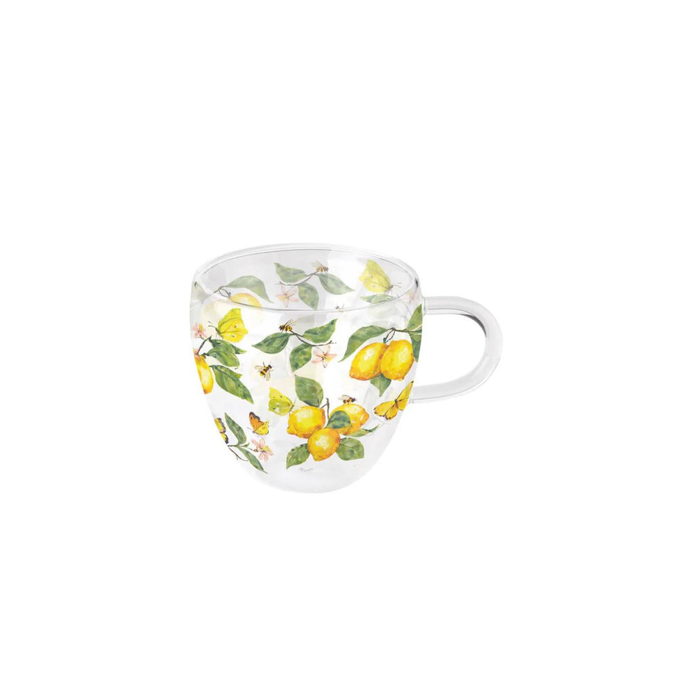 Ambiente dubbelwandig glas 0.2 l fresh lemons wit