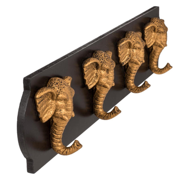 Ootb houten kapstok olifant ca. 48x11x5,5cm