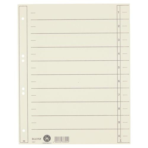 Tabbladen leitz geel chamois kraft karton a4 100 stuks