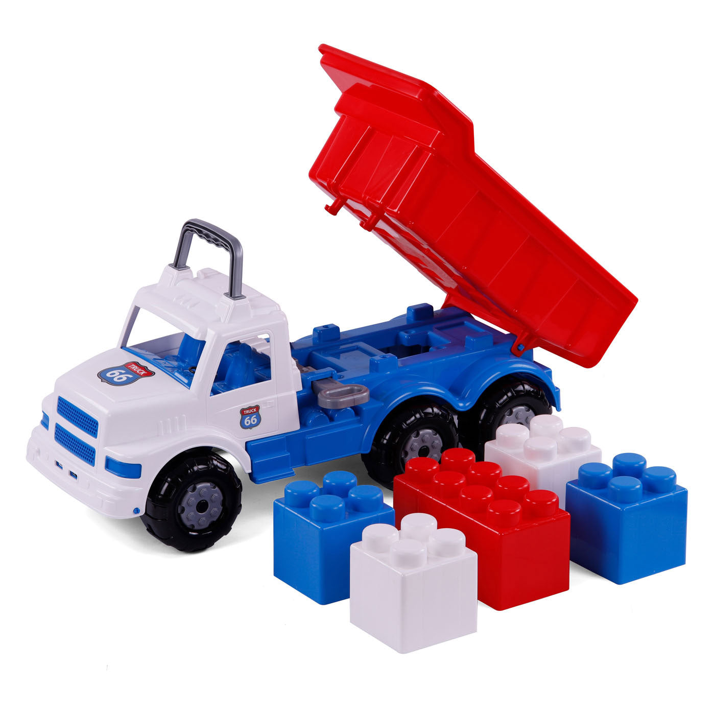 Cavallino route 66 xl kiepwagen met bouwblokken