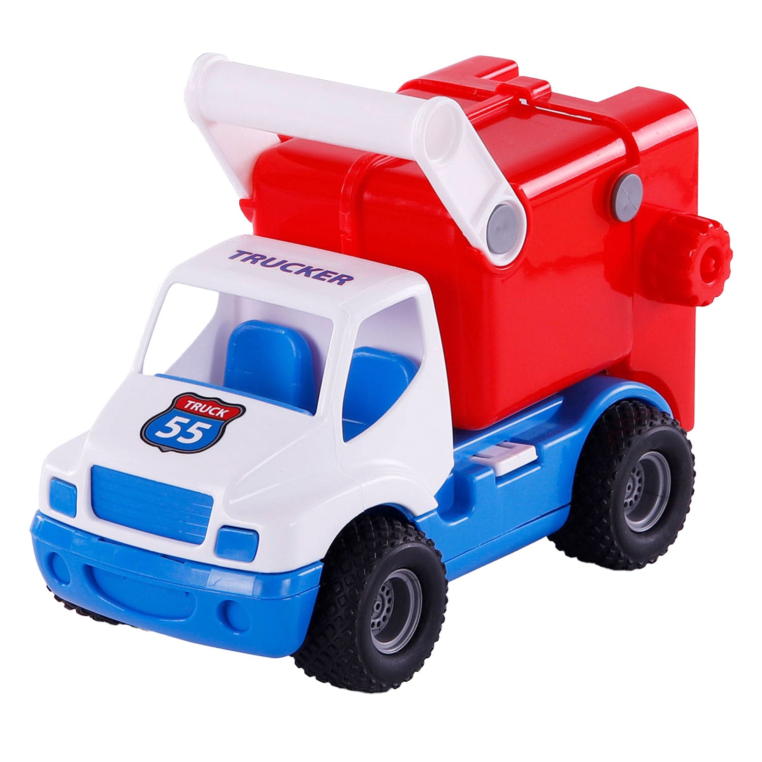 Cavallino handgreep vuilniswagen met rubberbanden, 29cm