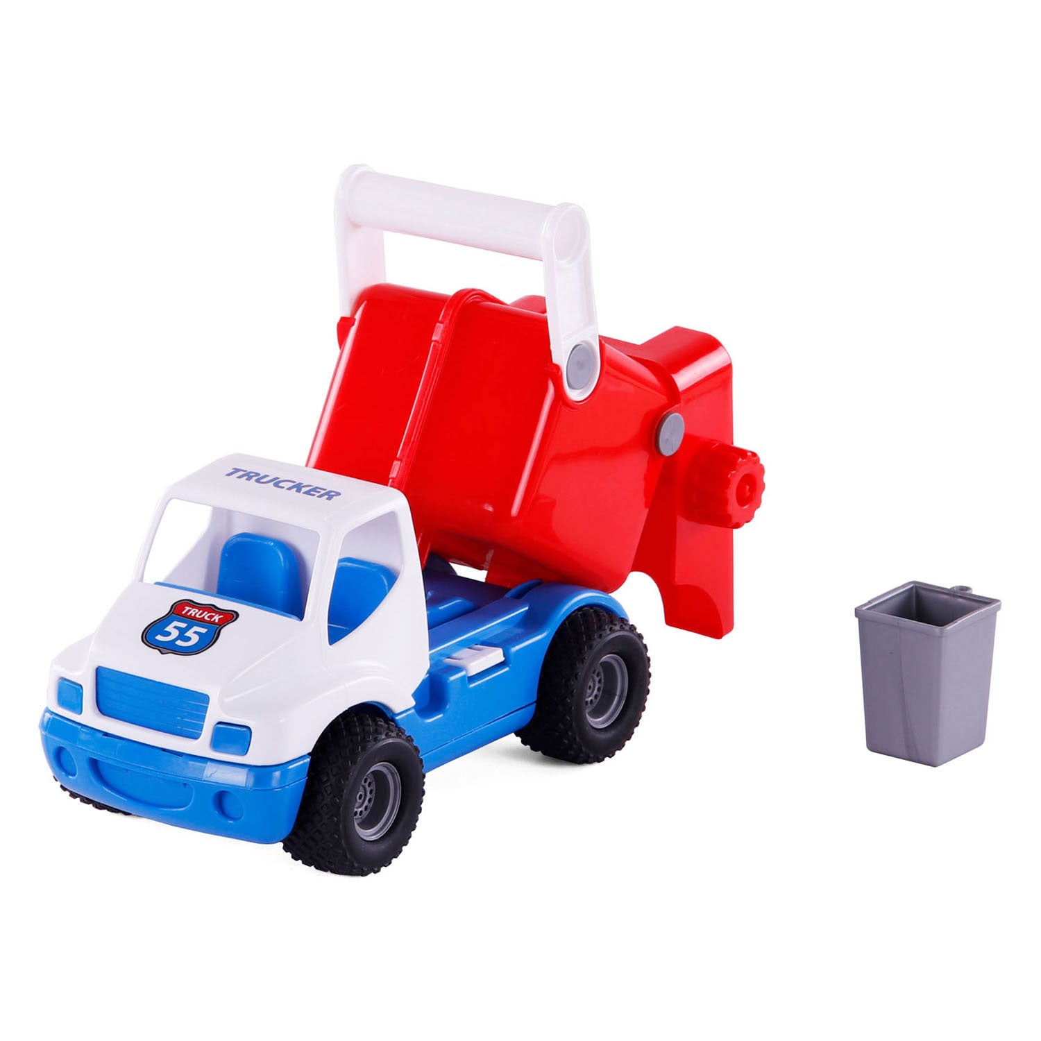 Cavallino handgreep vuilniswagen met rubberbanden, 29cm