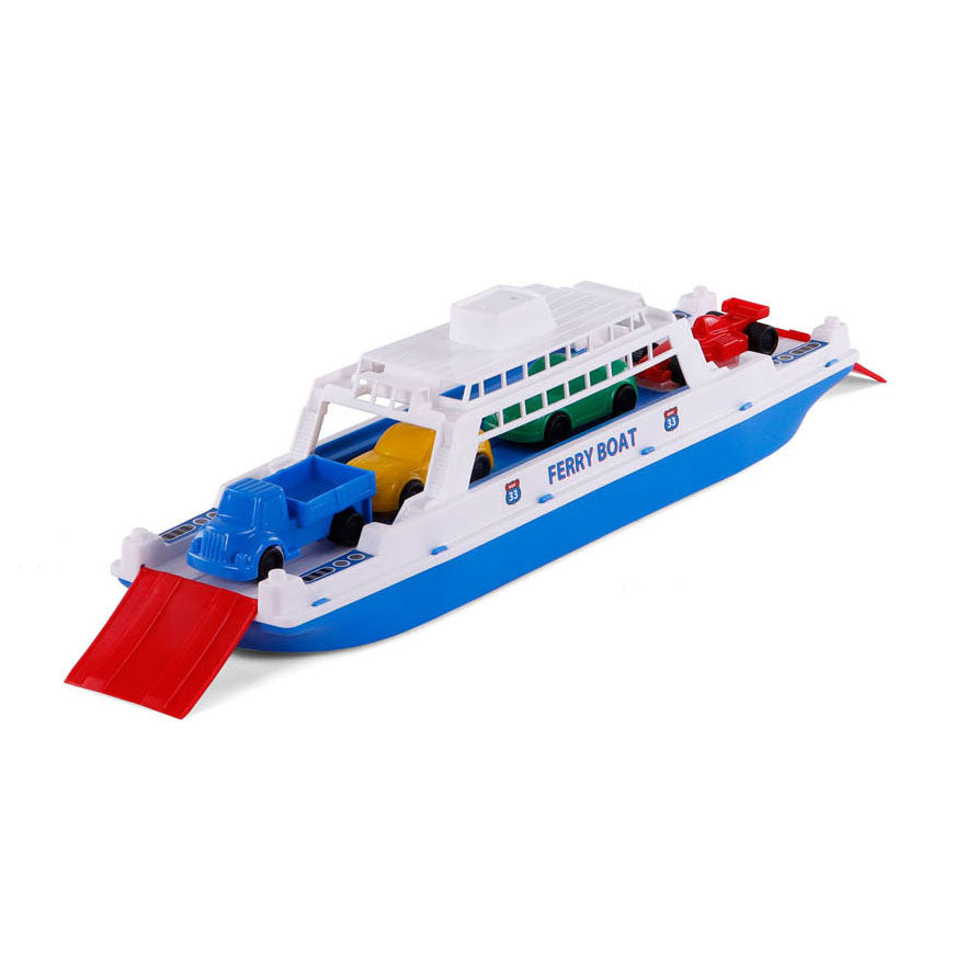 Merkloos overige merken veerboot 45 cm + 4 voertuigen