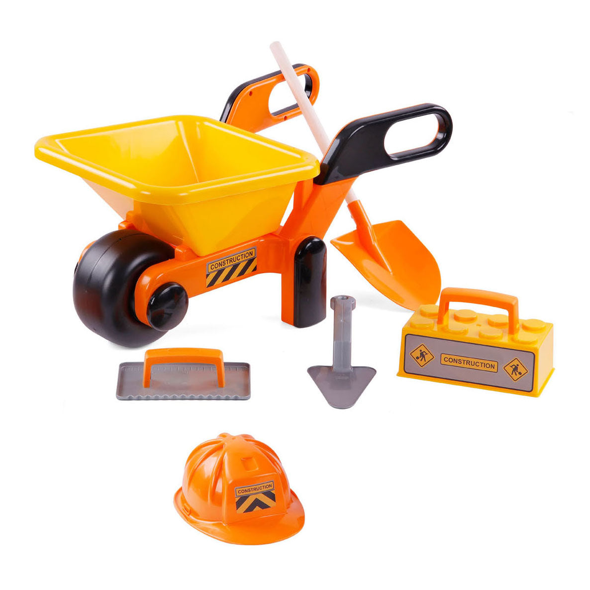 Cavallino kruiwagen geel met gereedschap en roer, 6dlg.