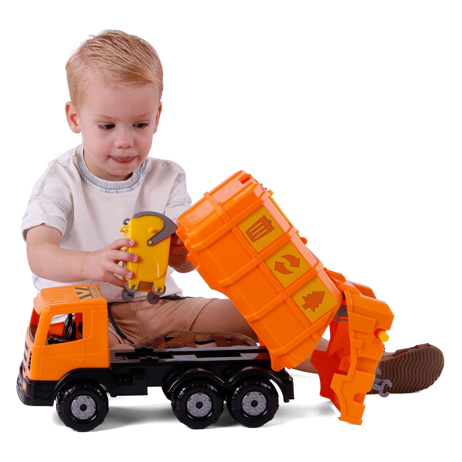 Cavallino xl vuilniswagen oranje, 42cm