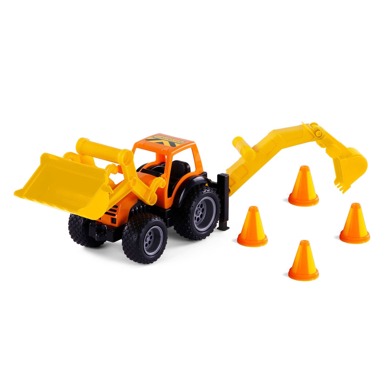 Cavallino handgreep graafmachine tractor met rubberbanden, 38,5cm
