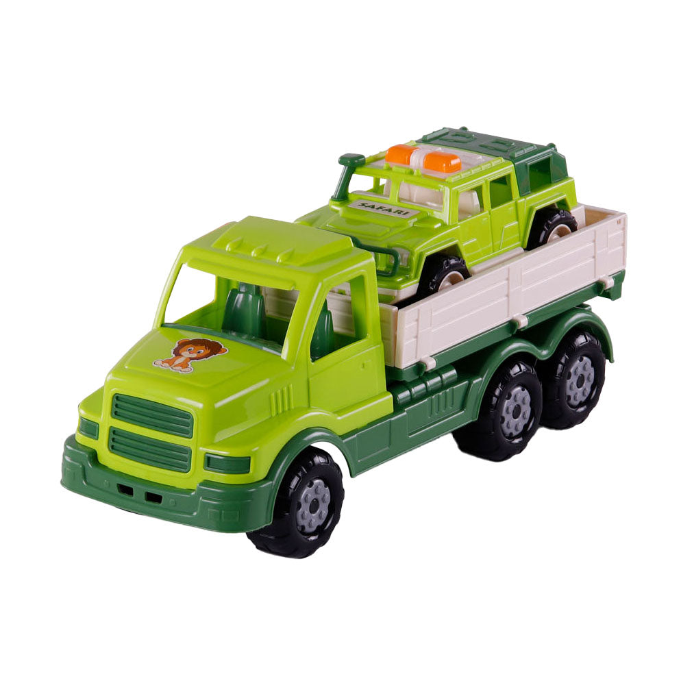 Cavallino xl torpedovrachtwagen met survival jeep groen, 44,5cm