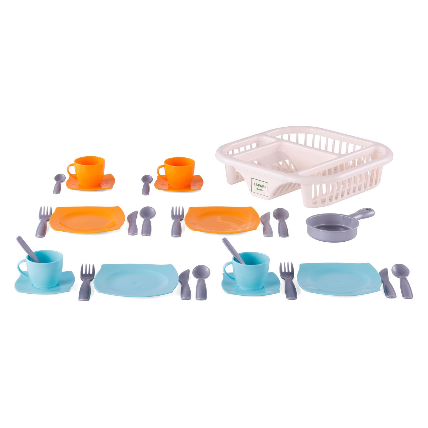 Cavallino servies met afwasrek oranje, 30dlg.