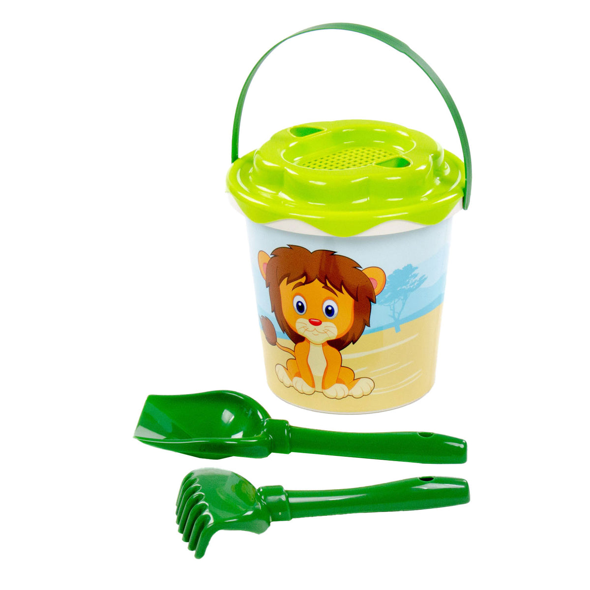 Cavallino safari XL bucket set green, 4-piece.