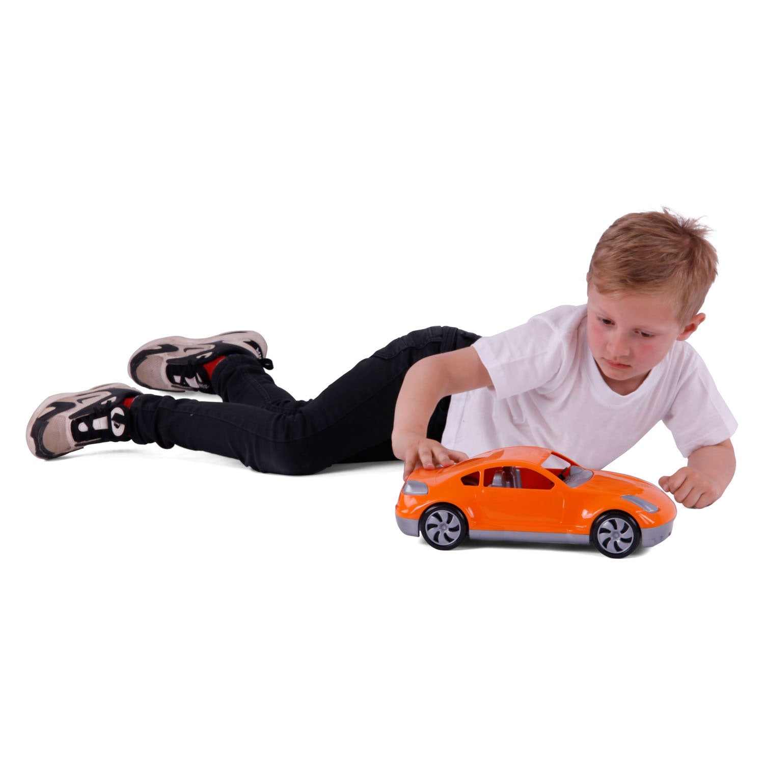 Cavallino raceauto oranje, 36cm
