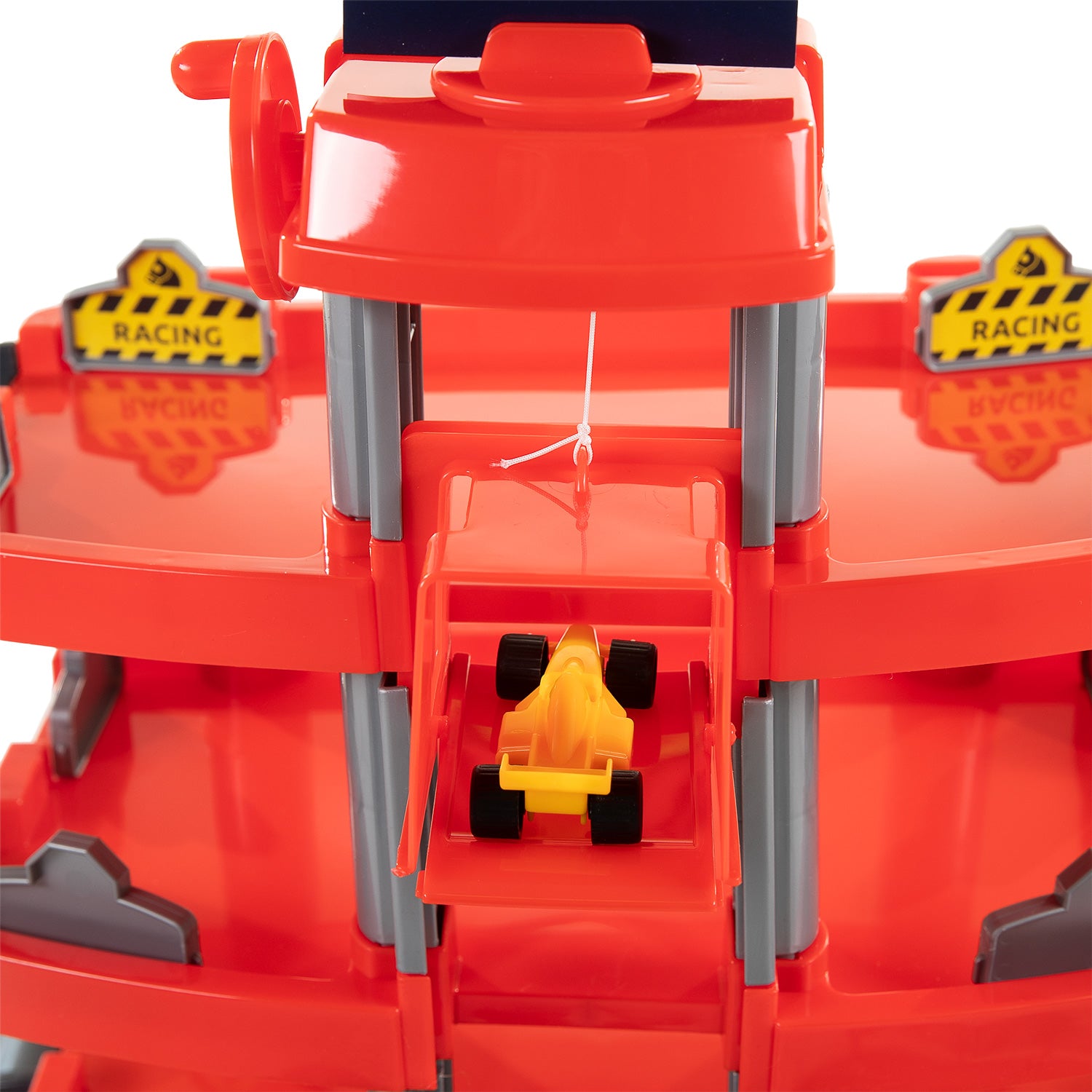 Cavallino Racing parkeergarage rood met 4 verdiepingen en auto's speelset