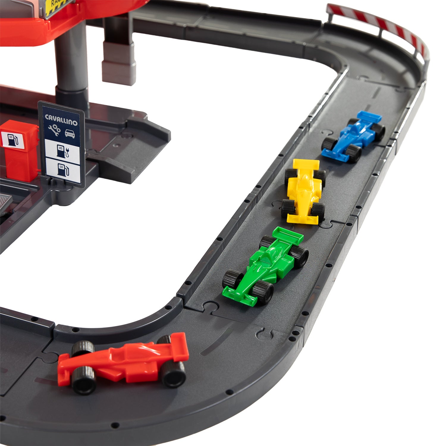Cavallino racegarage met 4 verdiepingen en auto's speelset