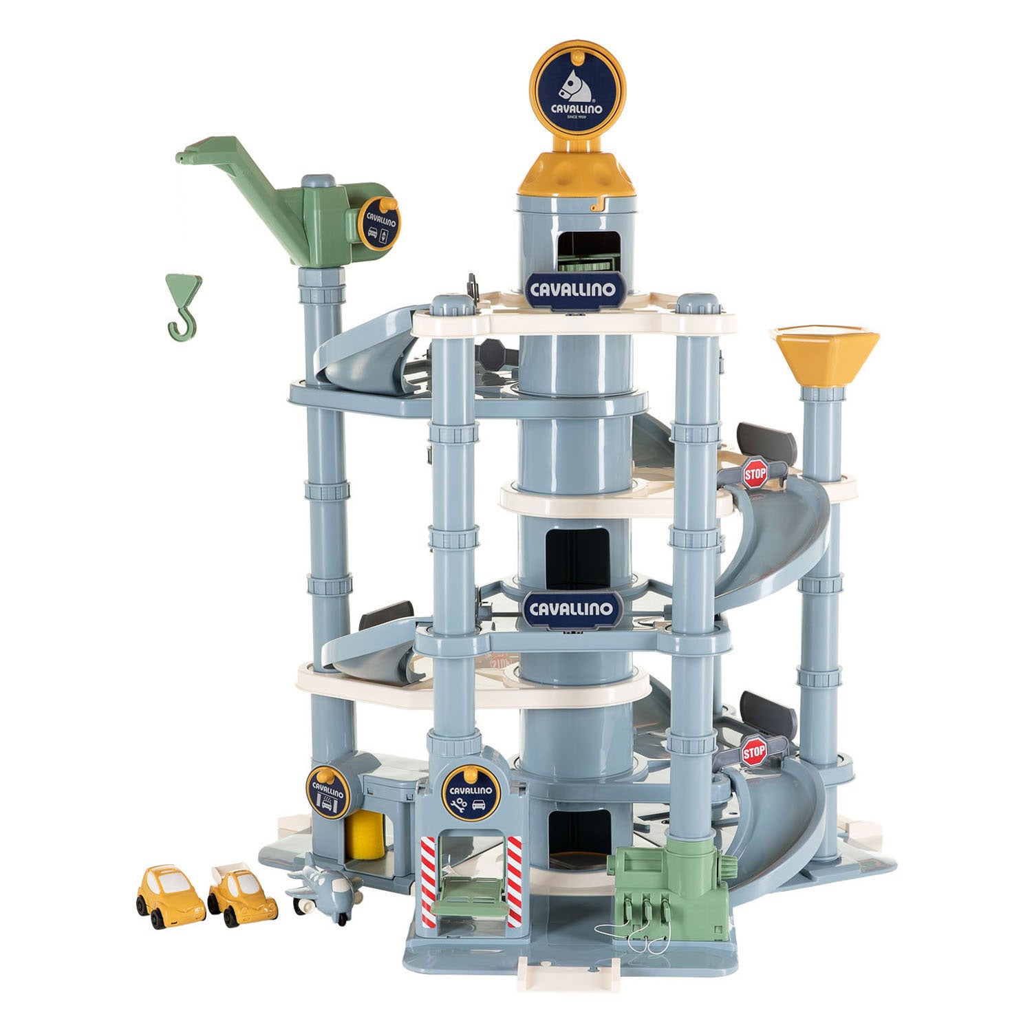 Cavallino garagetoren met 7 verdiepingen en auto's pastelkleuren