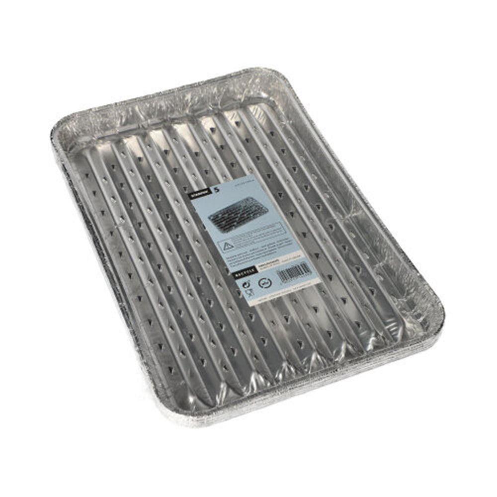 Papstar grillschalen van aluminium pak a 5 stuks 34,5x22,4