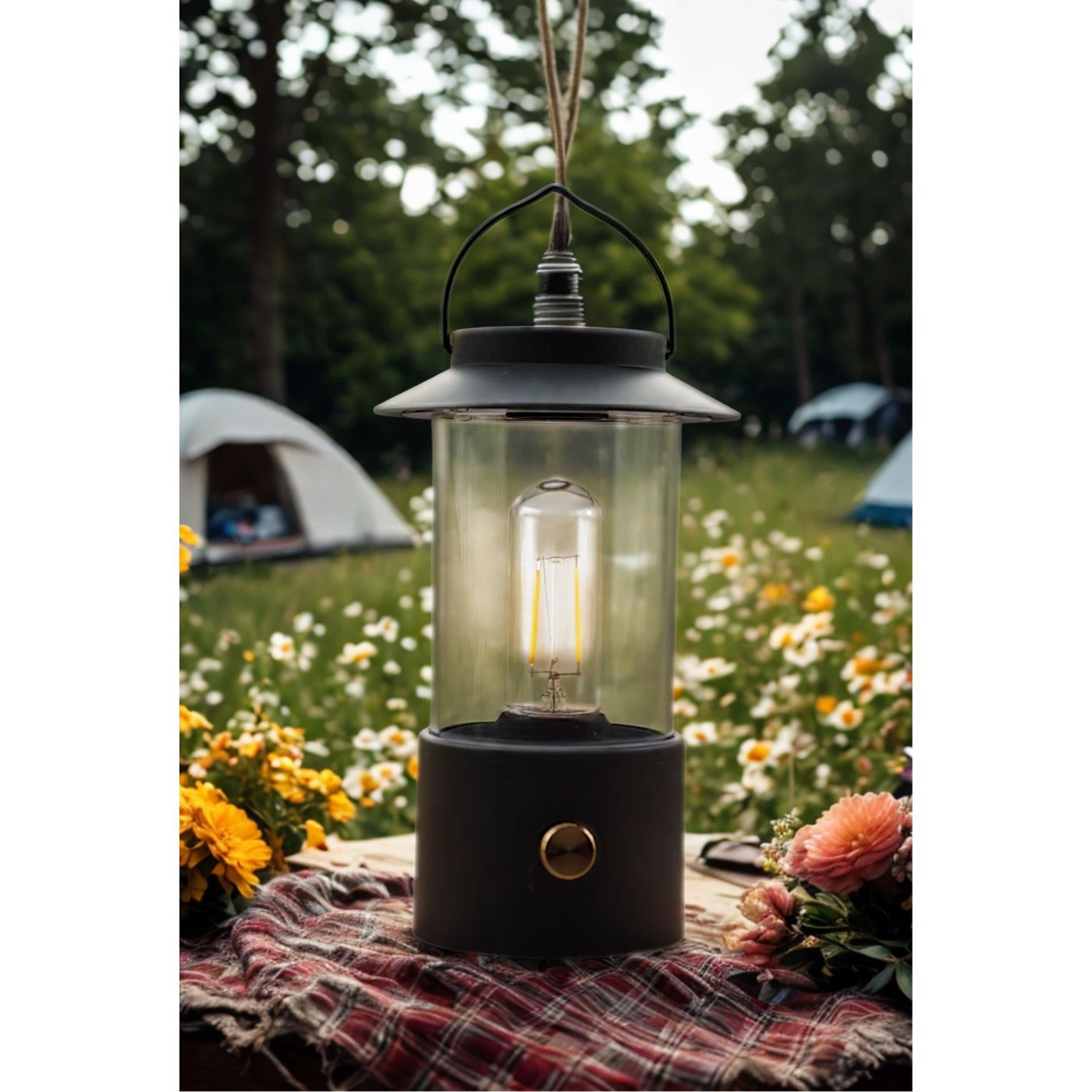 Anna's collection led lantaarn zwart 24x9cm op usb