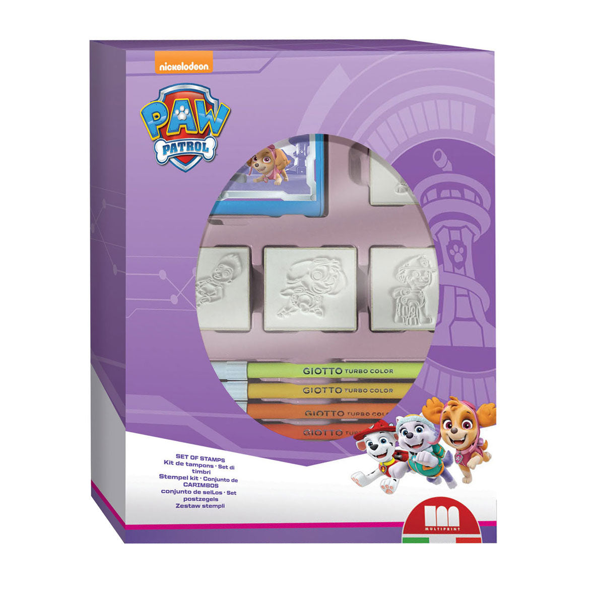 Multiprint Paw Patrol Skye stempelset met 4 stempels