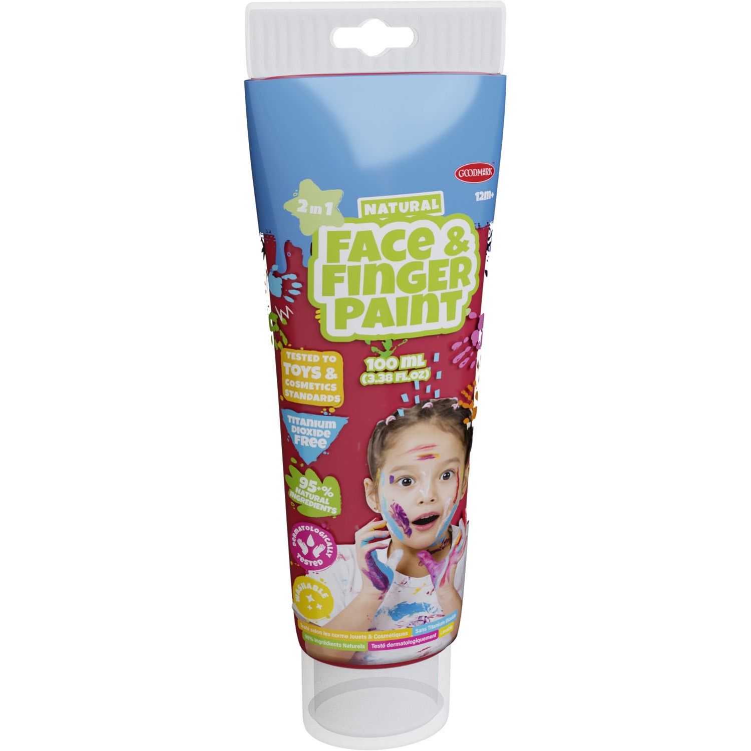Boti natuurlijke gezichtsvingerverf tube - rood, 100ml