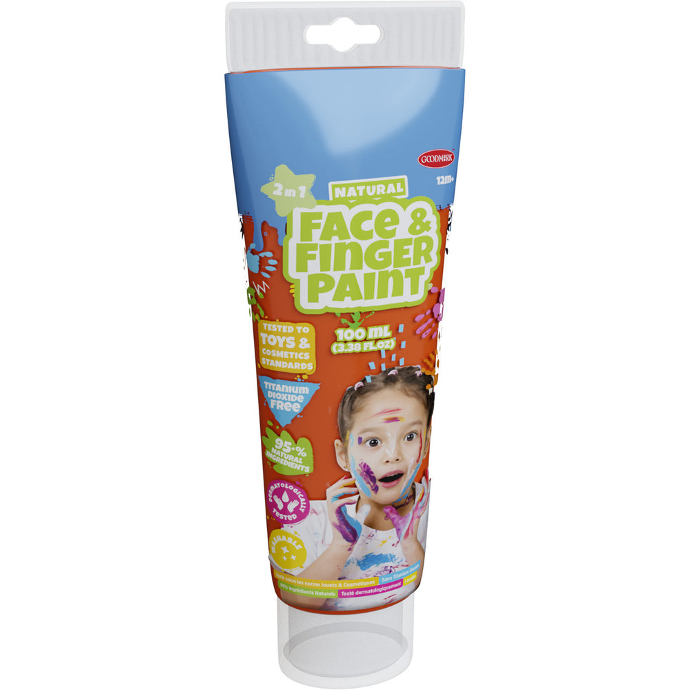 Boti natuurlijke gezichtsvingerverf tube - oranje, 100ml