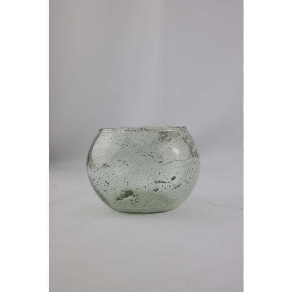 Mansion atmosphere vaas bol bubbel glas 14x14x10cm