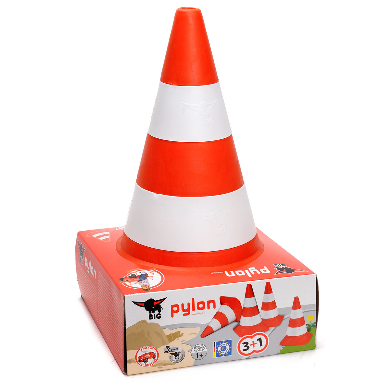 Grote verkeerskegel, set van 4 pionnen