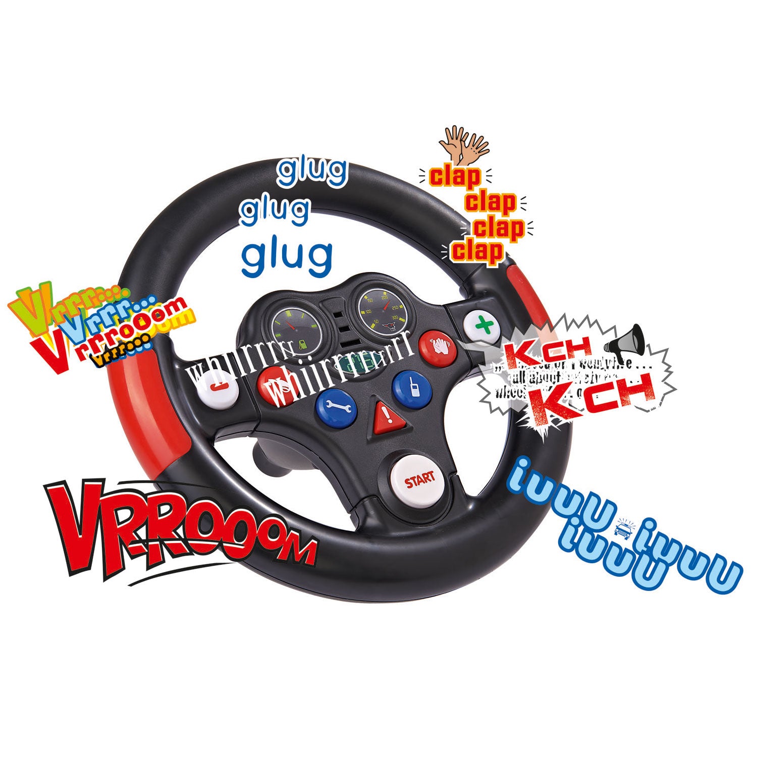 Groot speelstuur met racegeluiden