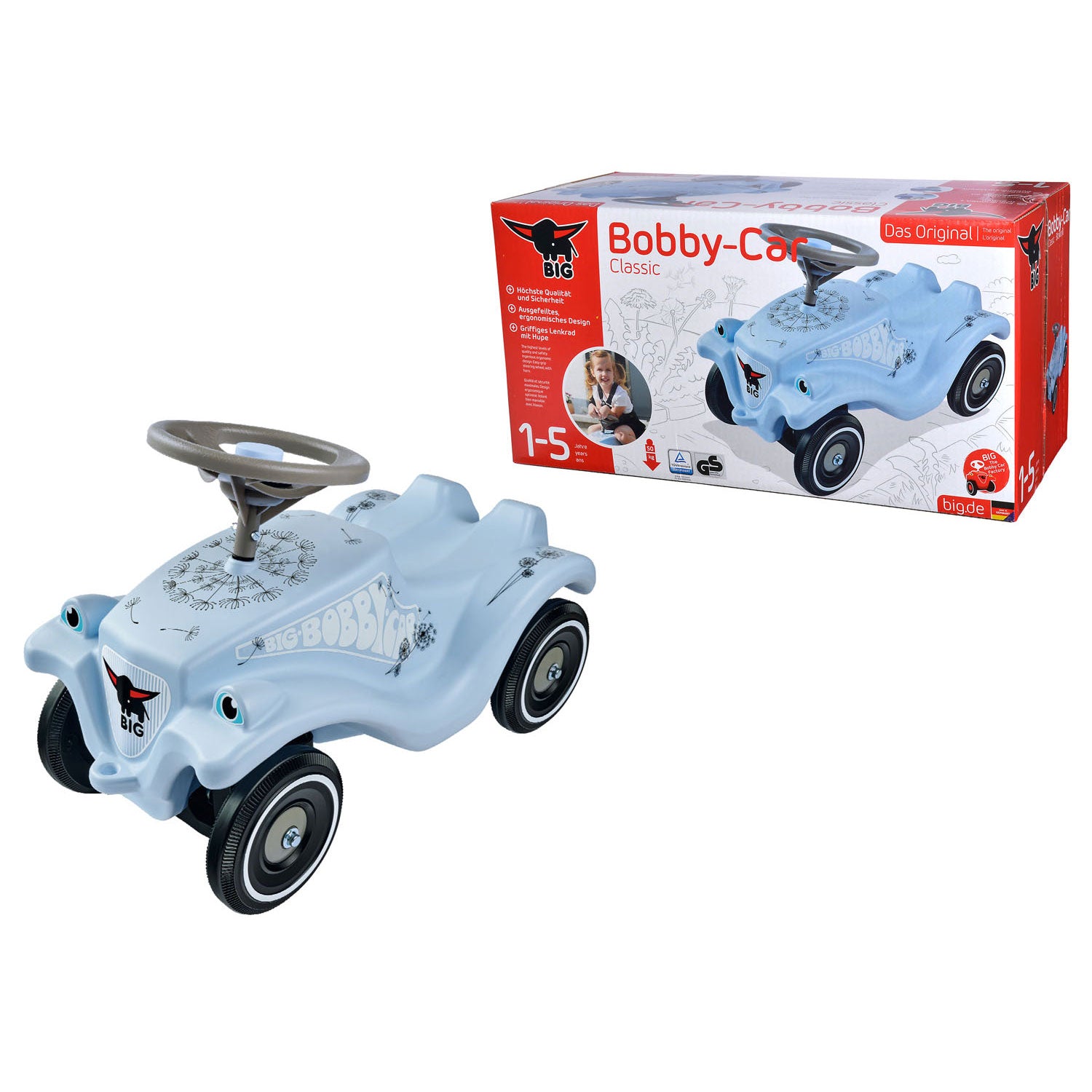 GROTE Bobby Car Klassieke Blowball Loopauto