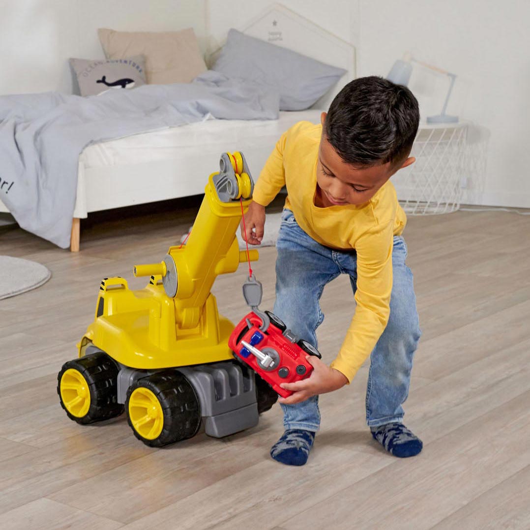 Grote krachtwerker maxi loopauto met kraan