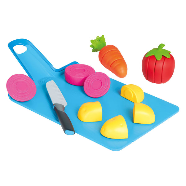 Casdon speelgoed eten set chop2pot met opvouwbare snijplank en mes, 16-delig.