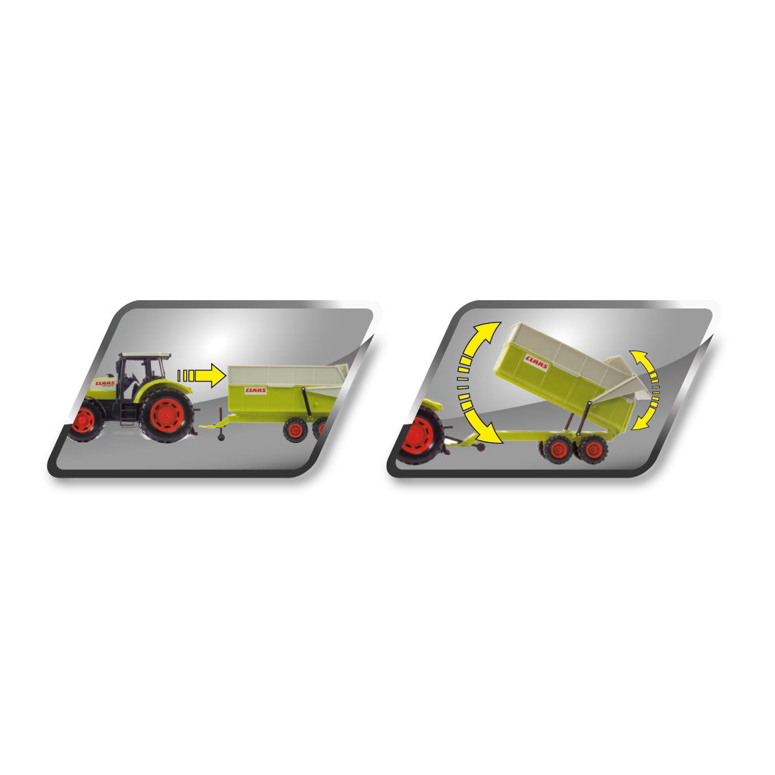 Dickie tractor claas ares met aanhanger