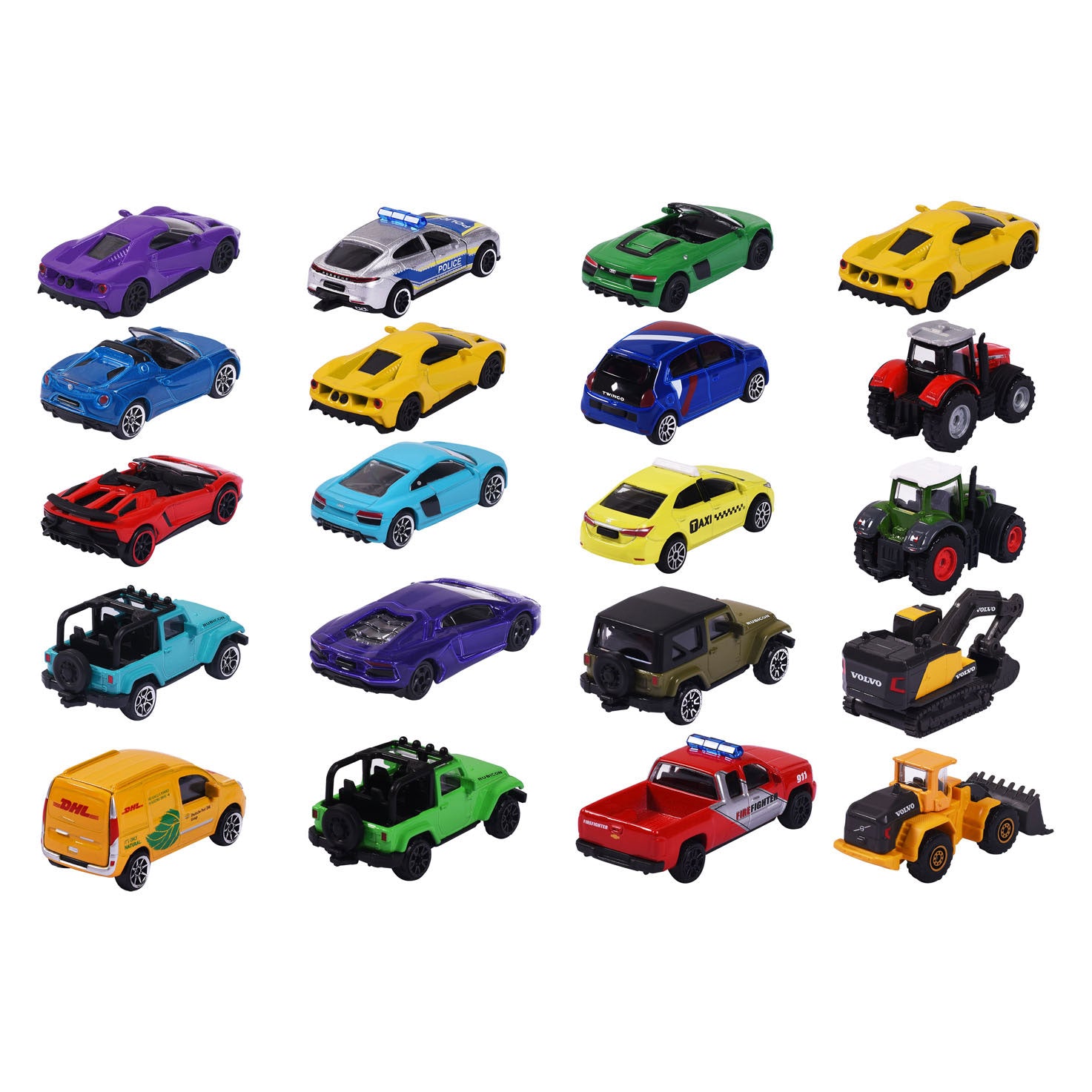 Majorette straatauto's auto's, 5st.