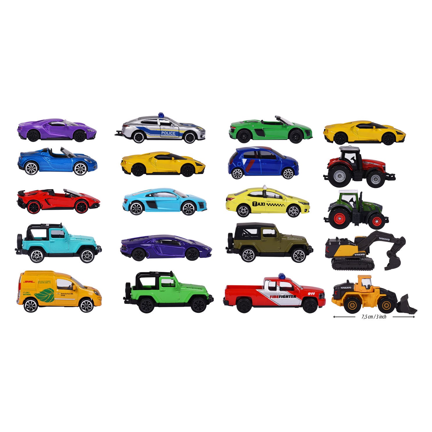 Majorette straatauto's auto's, 5st.