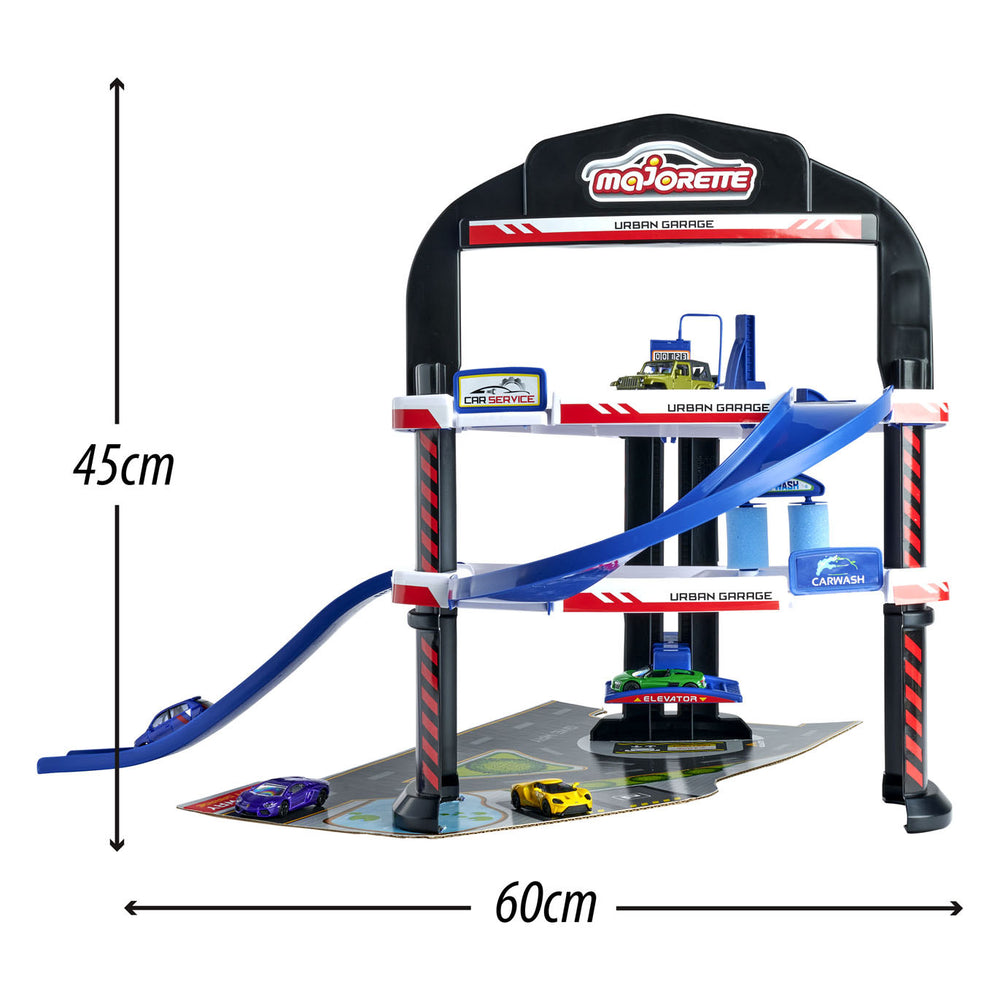 Majorette stadsgarage met 5 auto's