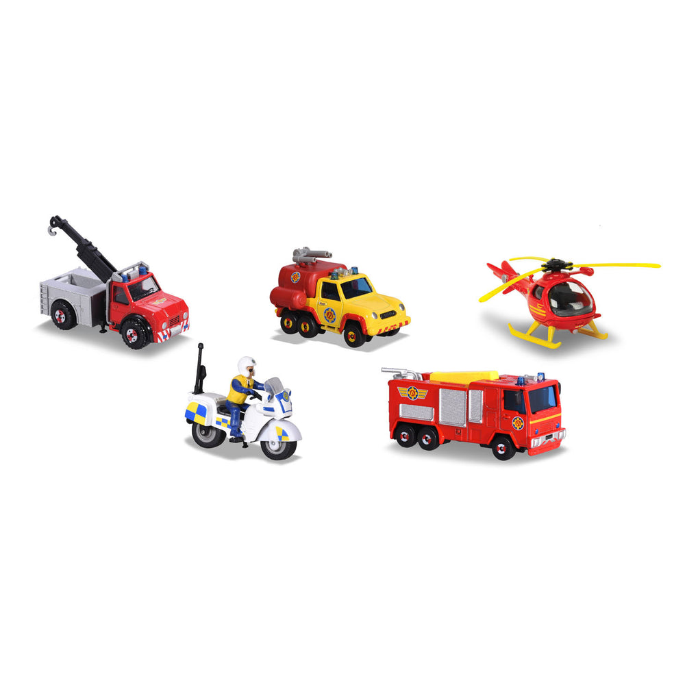 Dickie Brandweerman Sam Voertuigen, 5-pack