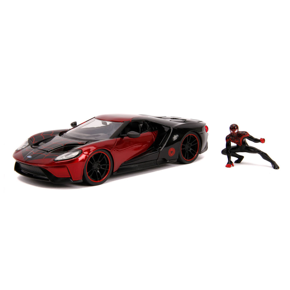 Jada Marvel Miles Morales Spiderman with 2017 Ford GT Car 1:24