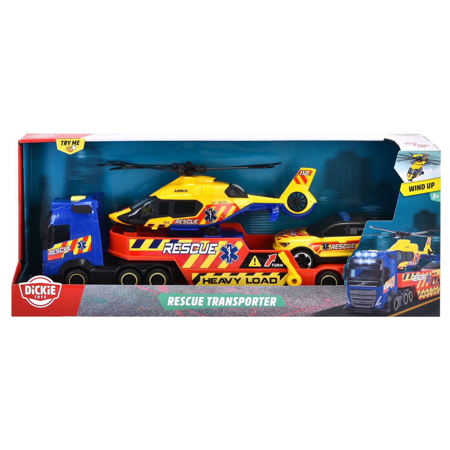 Dickie Transporter ontmoette Reddingshelikopter