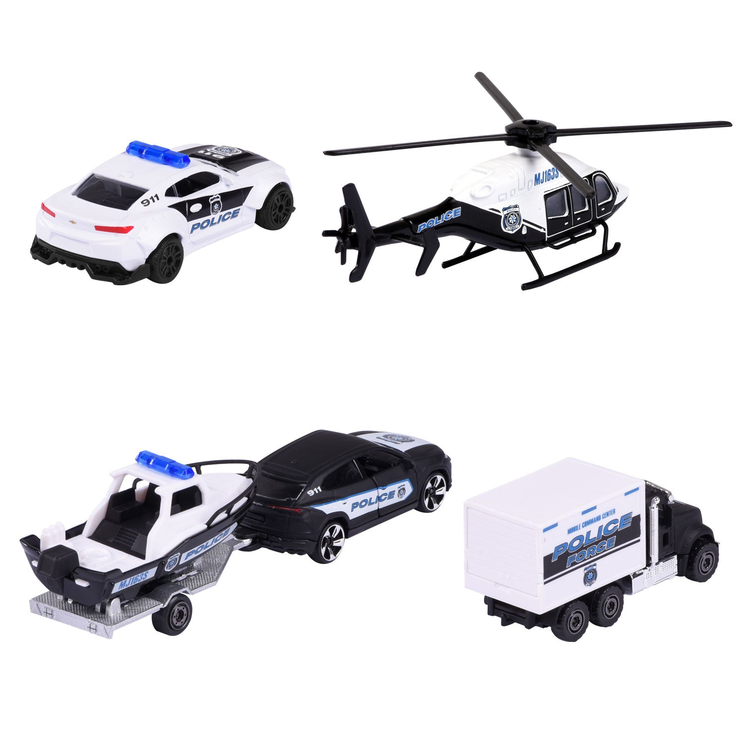 Majorette Police Force Auto's geschenkverpakking, 4st.
