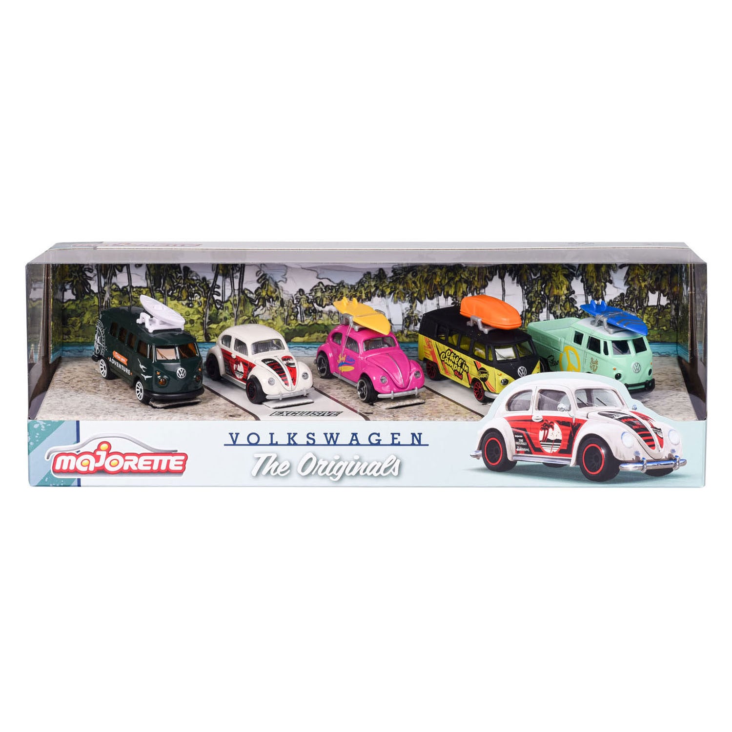 Majorette volkswagen the originals speelauto's, 5st.